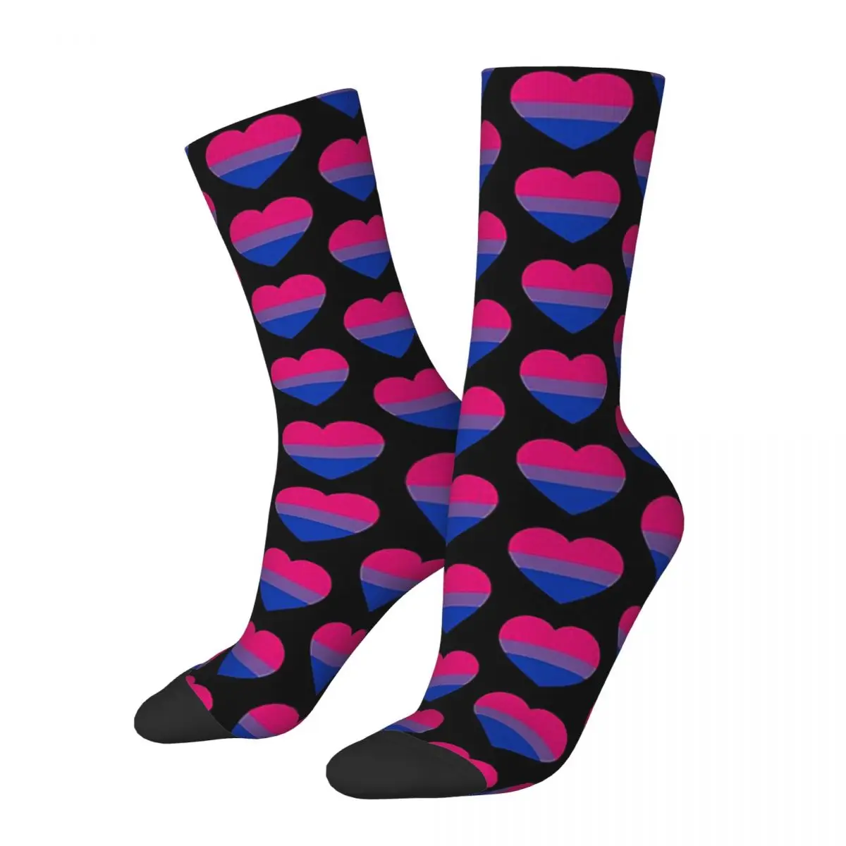 

Bisexual Heart Socks Harajuku Sweat Absorbing Stockings All Season Long Socks Accessories for Man's Woman's Gifts