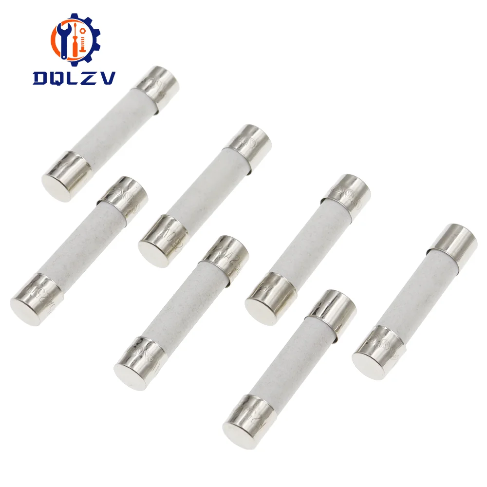 Car Fuse Pipe 5X20MM 6X30MM Fast Blow Ceramic Fuse 250V 0.5A 1A 2A 3A 4A 5A 6A 6.3A 8A 10A 15A 20A 25A 30A AMP Fuse Ceramic Fusi