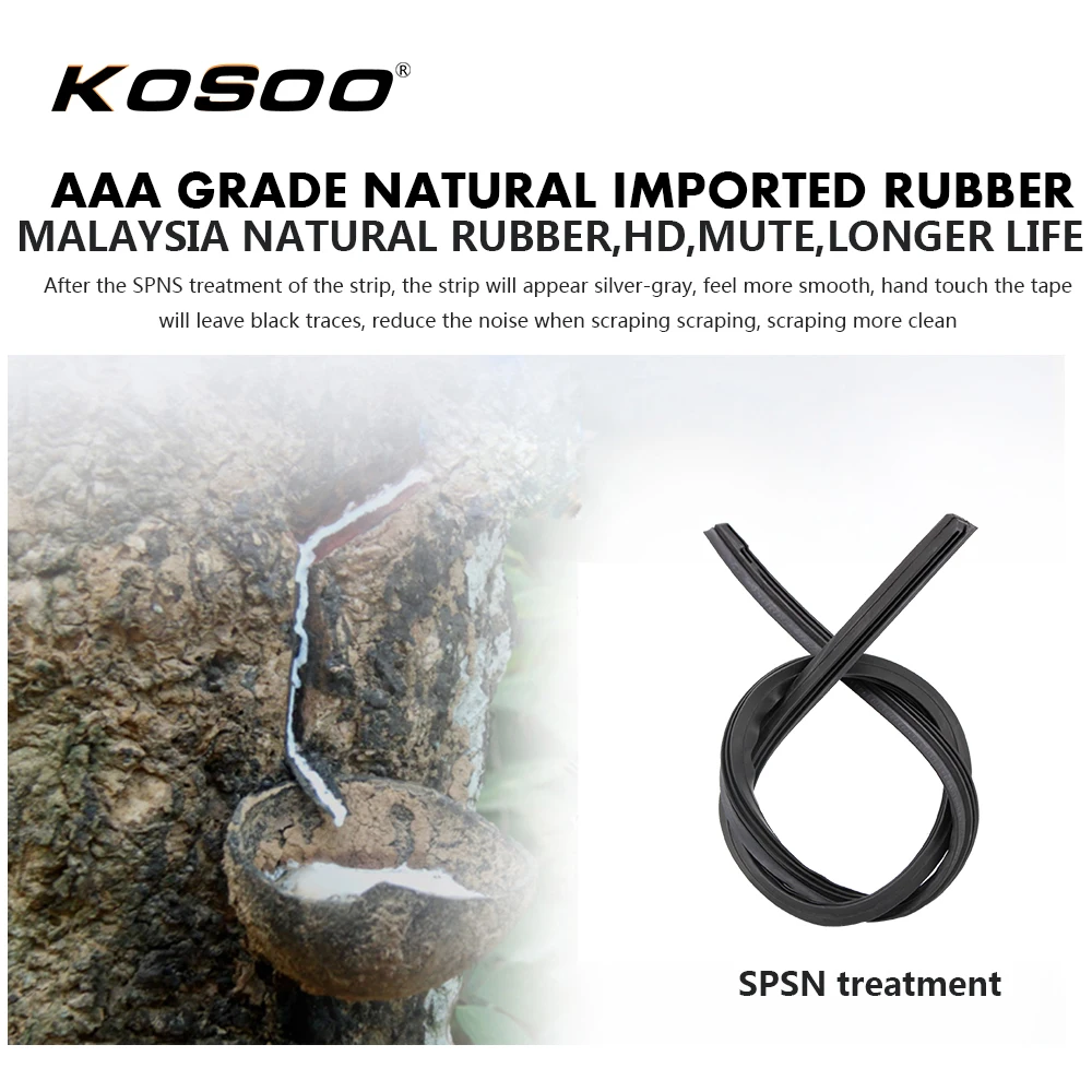 KOSOO Wiper Blade Universal U J Hook 14