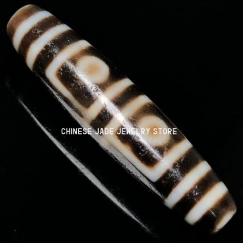 

Ancient Tibetan DZI Beads Old Agate Lucky 4 Eye Totem Amulet Pendant GZI