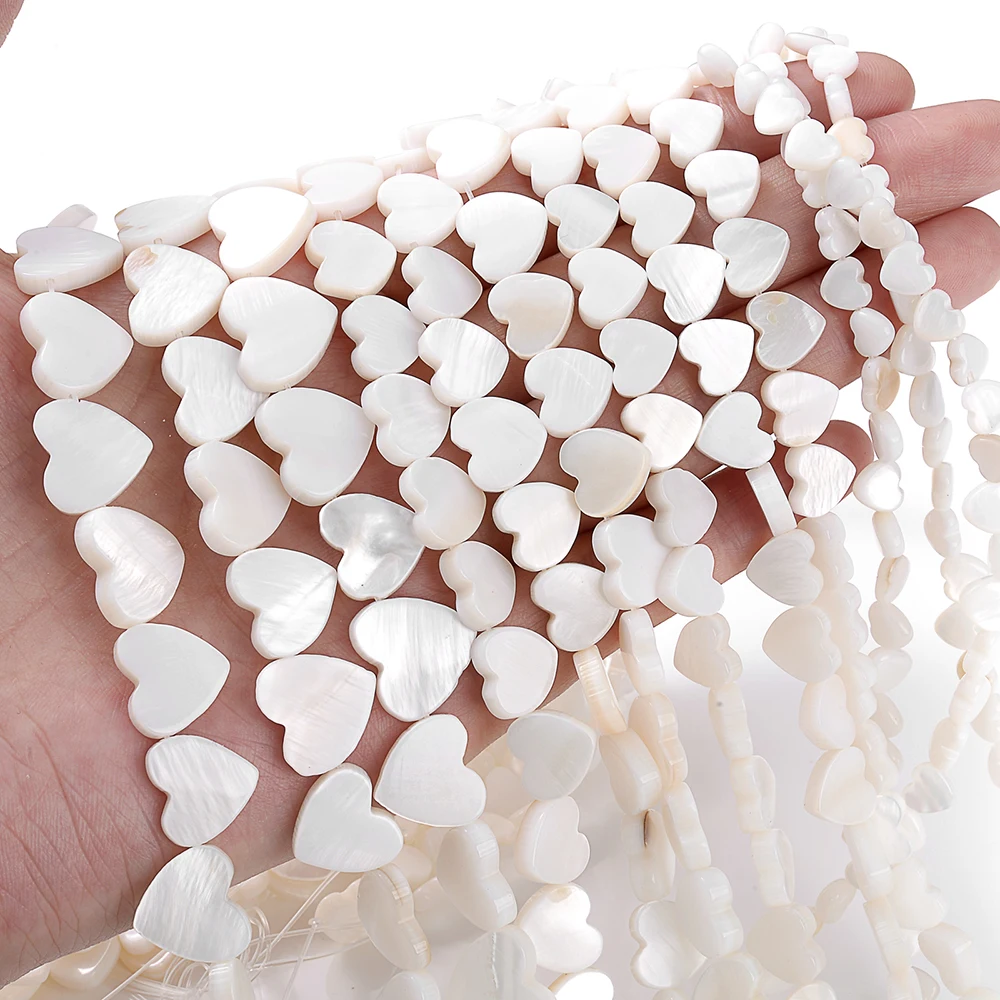 Natural White Shell Beads Mother of Pearl Bead Round Star Moon Shape Dyed  Shell Beads for Jewelry Making DIY Bracelet Necklaces