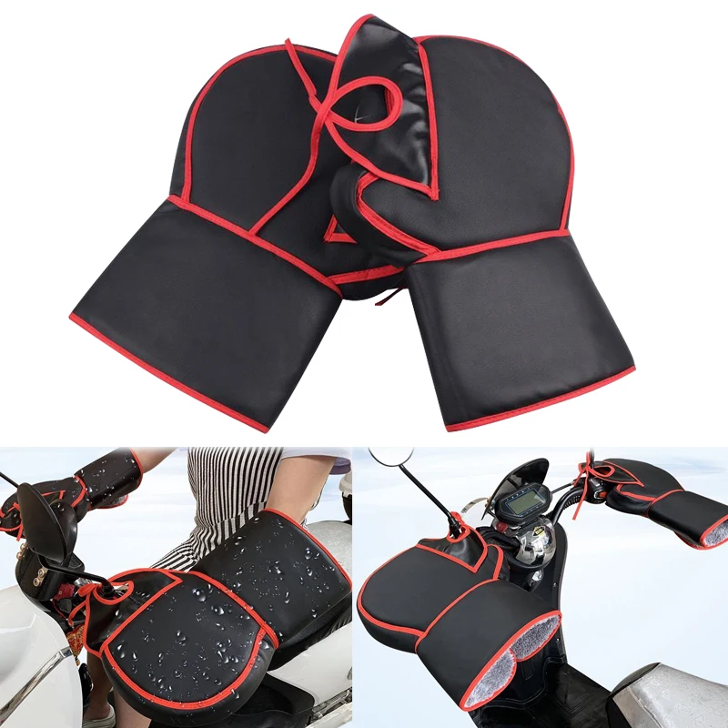 겨울 오토바이 핸들 바 장갑, 열 방풍 방수, 따뜻한 오토바이 핸들 바 핸드 커버 머프