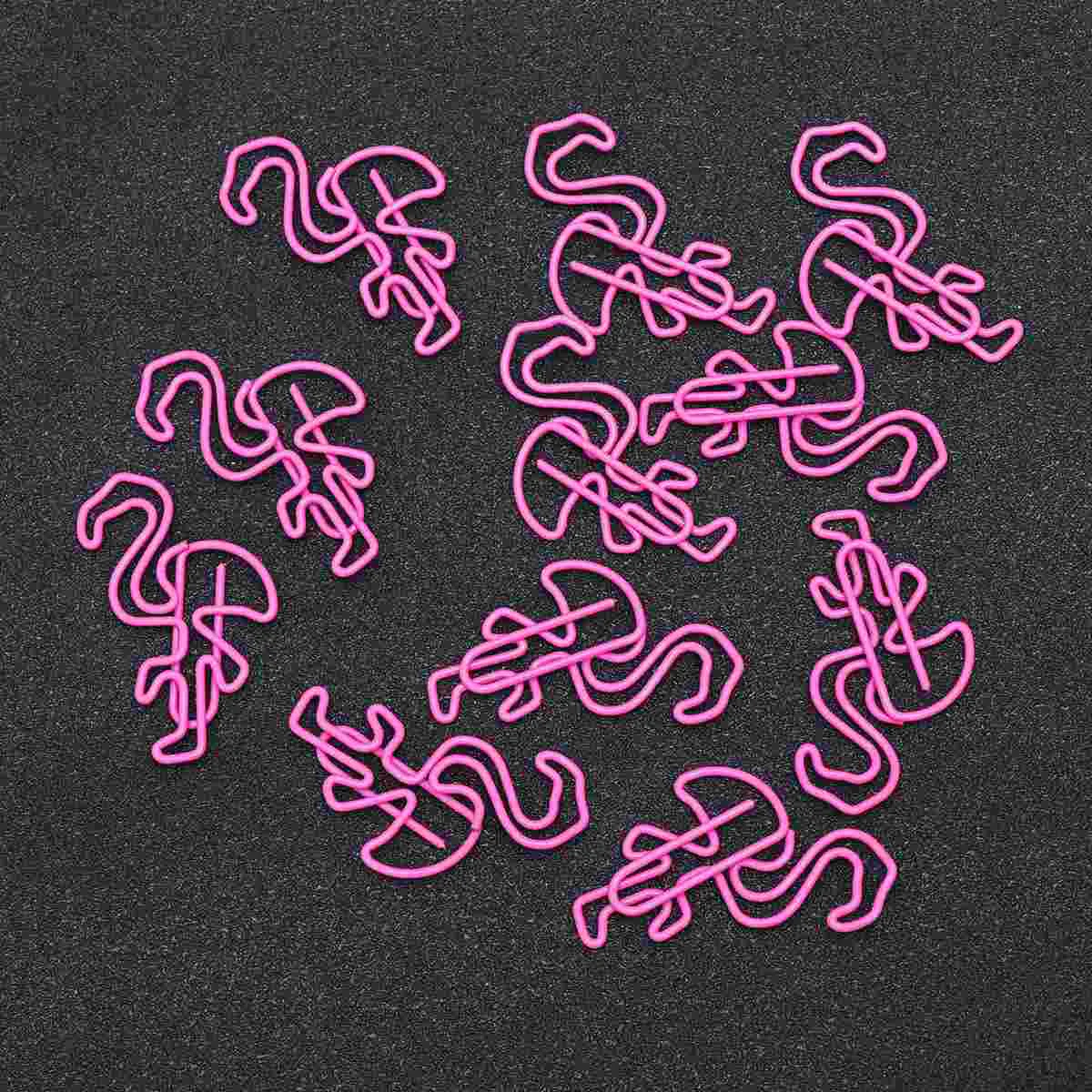

30Pcs Beautiful Flamingo Magnetic Stationery Staples Stapless Planner Stationery Staples Stapless Material Escolar Magnetic