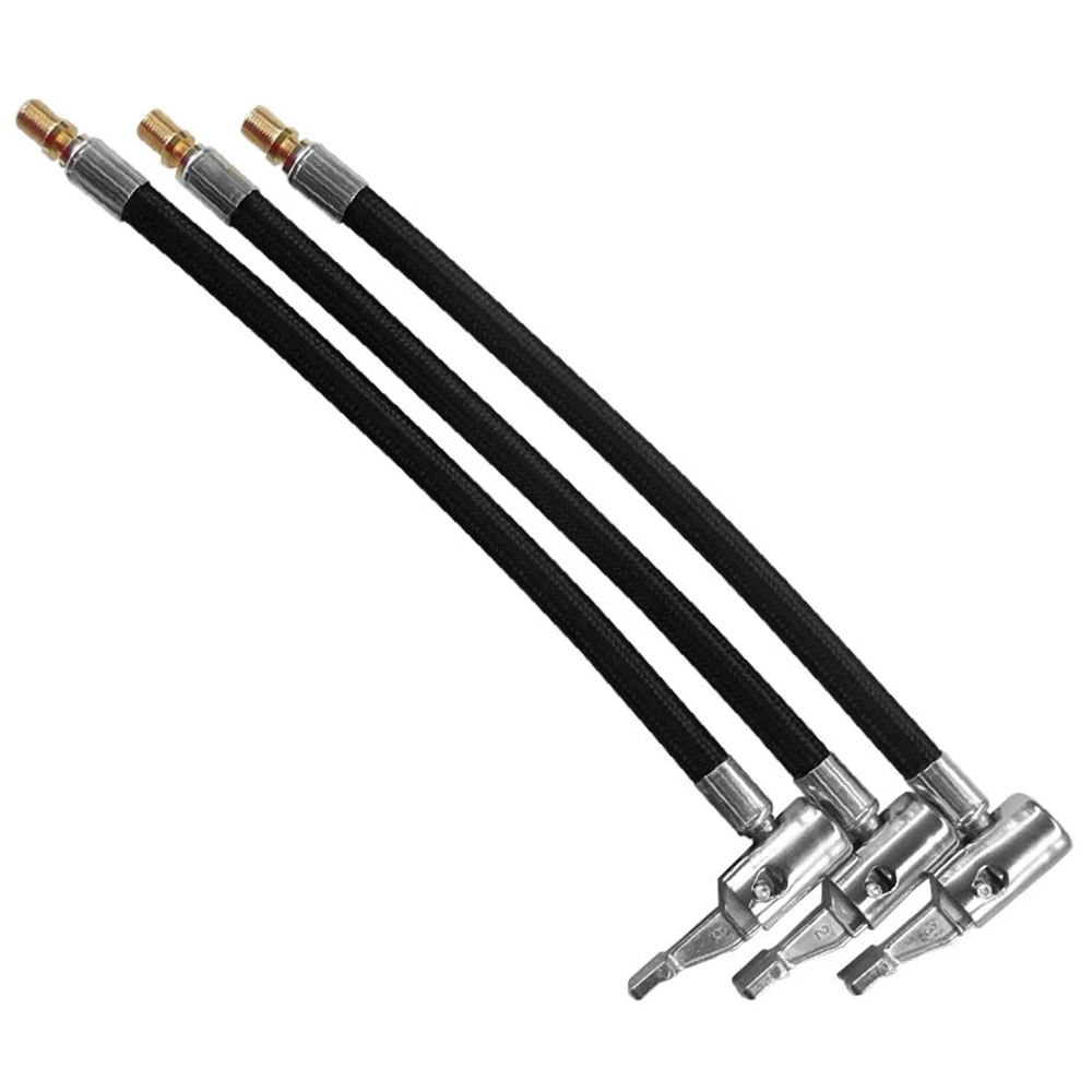 자동차 타이어 팽창기 호스 팽창식 공기 펌프 익스텐션 튜브 어댑터, 트위스트 타이어 연결 잠금 에어 척 스레드 어댑터, 25cm