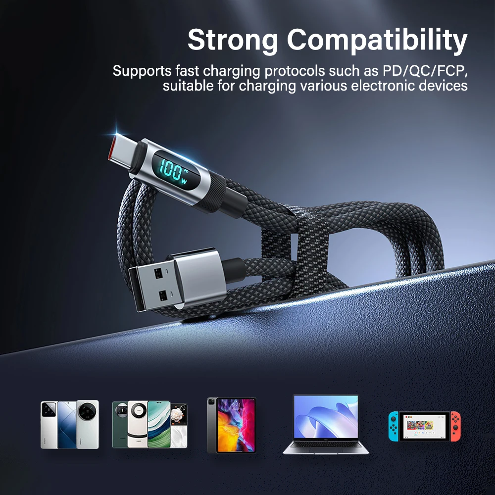 100W 60W USB C 케이블 아이폰 17 16 15 13 11 프로 맥스 Xs 디지털 디스플레이 와이어 PD 27W 고속 충전 타입 C 라이트닝 데이터 케이블