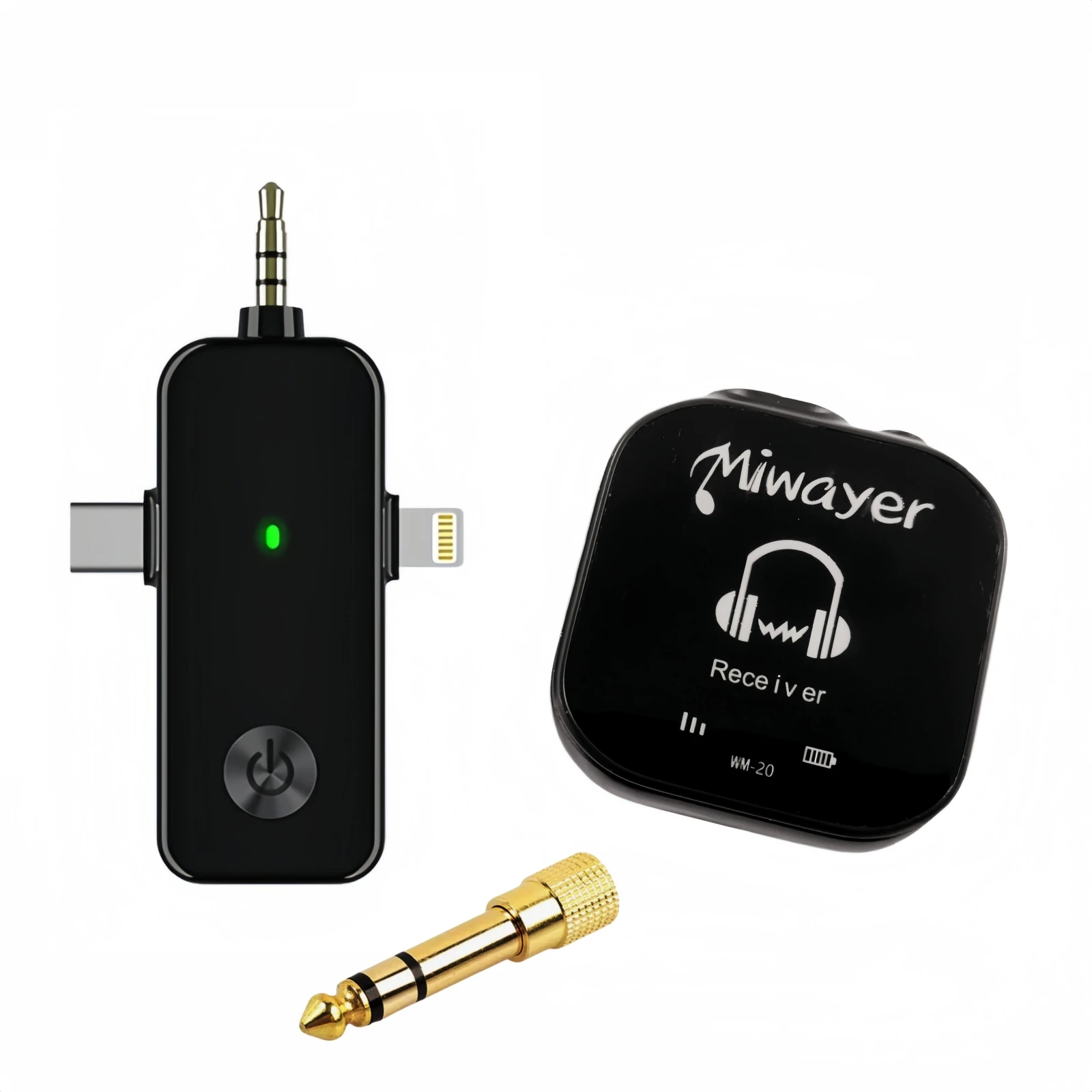 5.8G Wireless In Ear Monitor System Transmitter Receiver System IEM with Transmitter Receiver Automatic Pairing