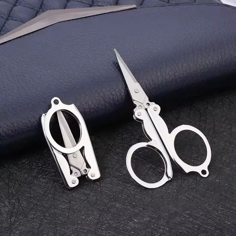 Folding Scissors Multifunctional Stainless Steel Folding Small Household Mini Thread Cutting Nail Tools