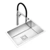ASRAS 304 Stainless Steel Handmade Kitchen Sink Combo Europe Style Size Large and Small Single Bowl Undermount Vegetable Basin 5