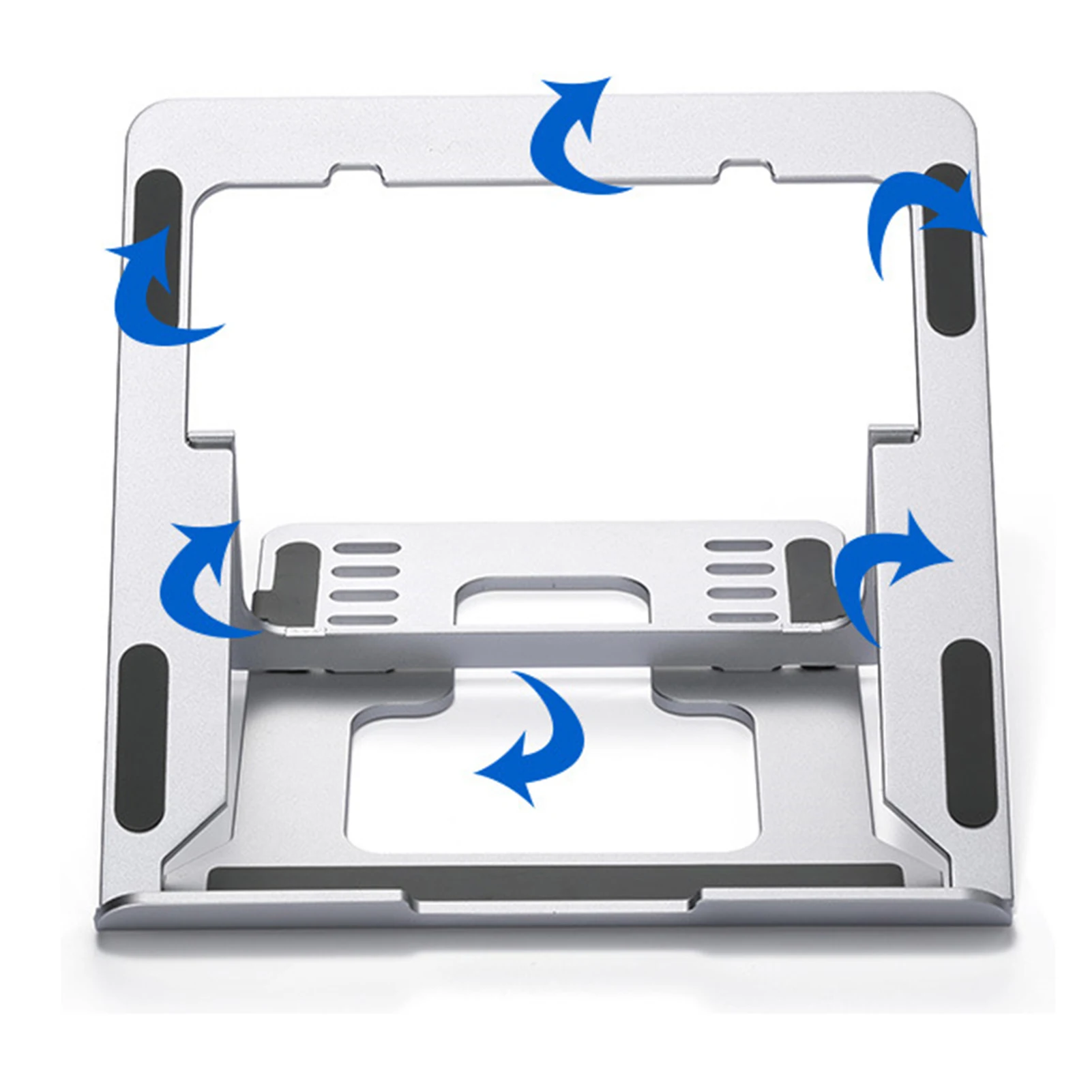Portátil Dobrável Ajustável Liga de Alumínio Portátil Suporte Suporte de Refrigeração Suporte com Bolsa de Pano para Apple Macbook - Imagem 4