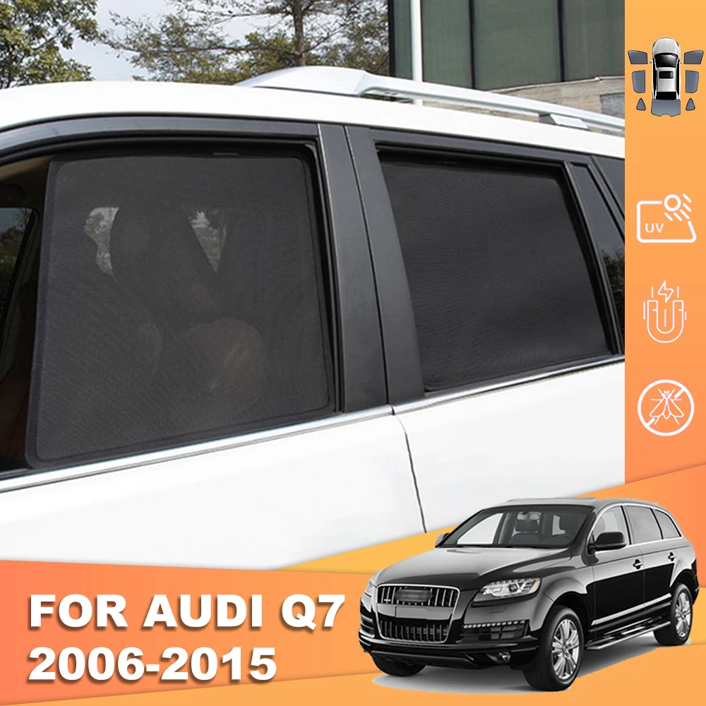 

For Audi Q7 4L 2006-2015 Car Sunshade Visor Front Windshield Frame Curtain Shield Rear Side Baby Window Sun Shade Sunshield