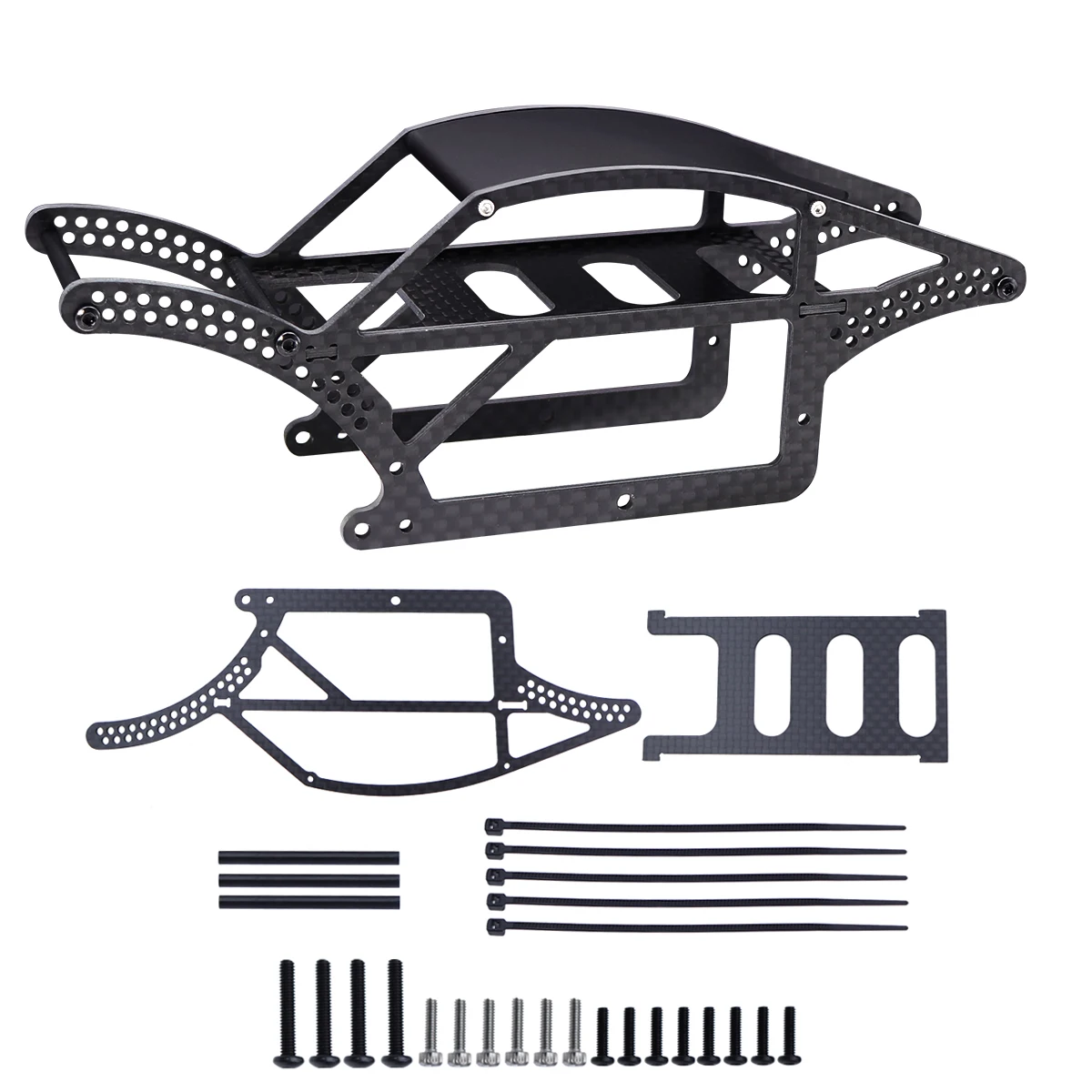 TRX4M Carbon Fiber Comp Chassis Kit Set For 1/18 RC Rock Crawler Car  Traxxas TRX4-M Defender Bronco DIY Upgrade Parts - AliExpress