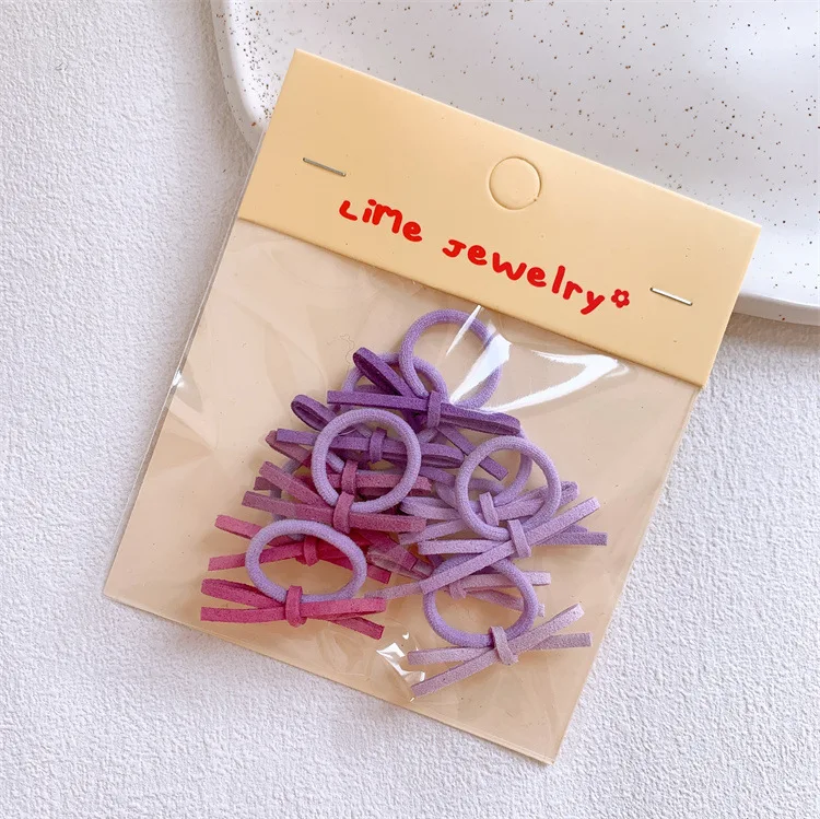 10/60 Stück elastische Haarbänder für Kinder, Dopamin-Schleifen, niedliche süße Kopfbedeckung, Gummiband, hochwertige Haar-Accessoires für Mädchen – Detail 5