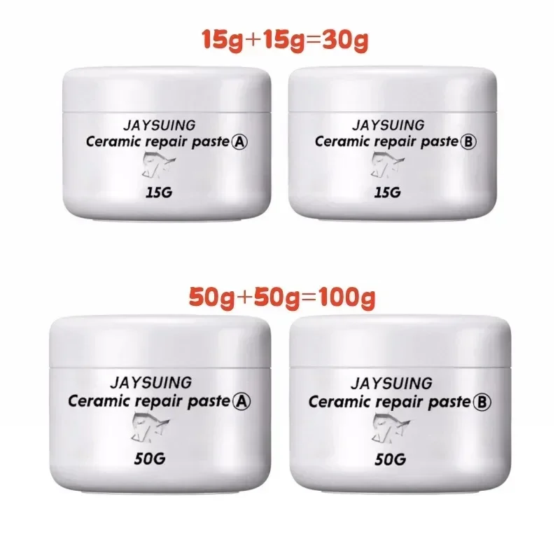 Ceramic Repair Paste Porcelain Repair Kit Tile Repair Kit Washbasin Toilet Bathtub Tile Adhesive 2pcs 100g porcelain repair kit ceramic repair paste ceramic repair agent tile repair kit tile repair cream