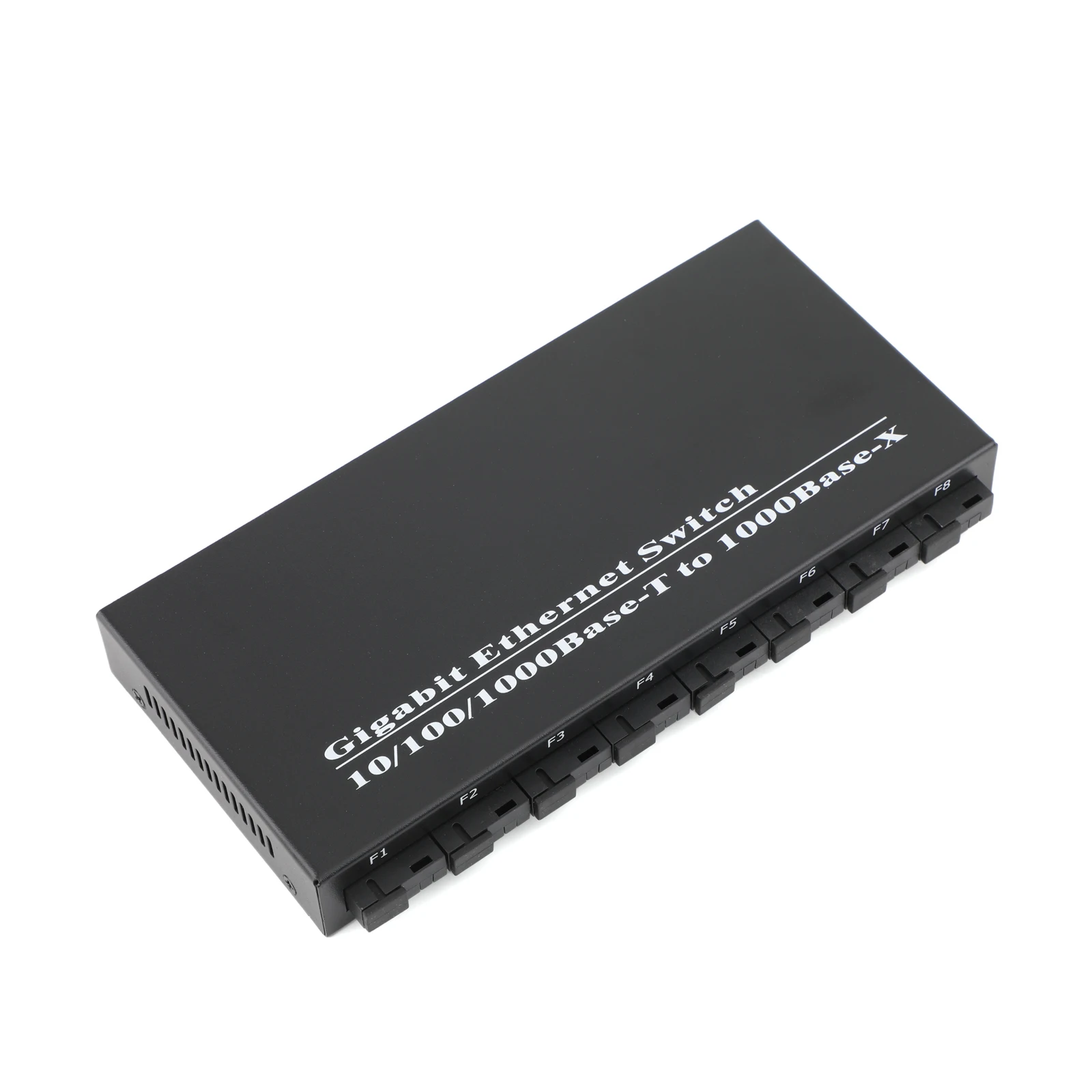 Gigabit Optic Media Converter 8SC to 2RJ45 1000M Fiber Optical Transceiver 4A+4B Ports 1310/1550nm 20KM Ethernet Switch Kit