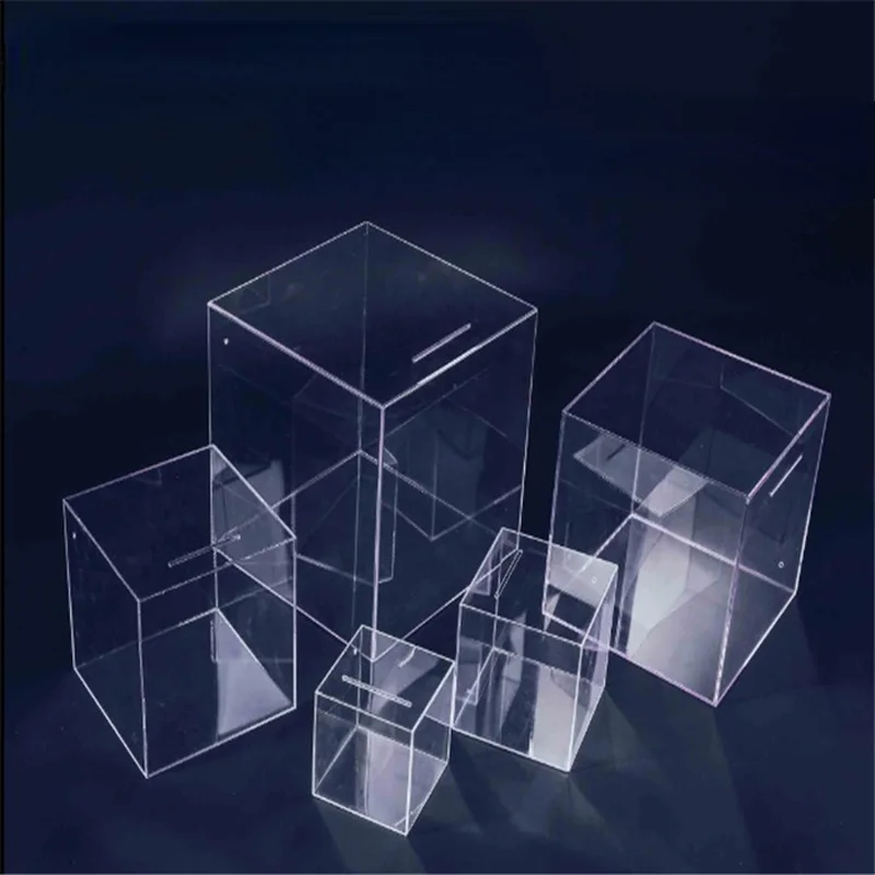 

Creative Transparent Money Box No Out Adult Kids Acrylic Large Saving Coin Piggy Bank Paper Money Tirelire Home Decoration 60