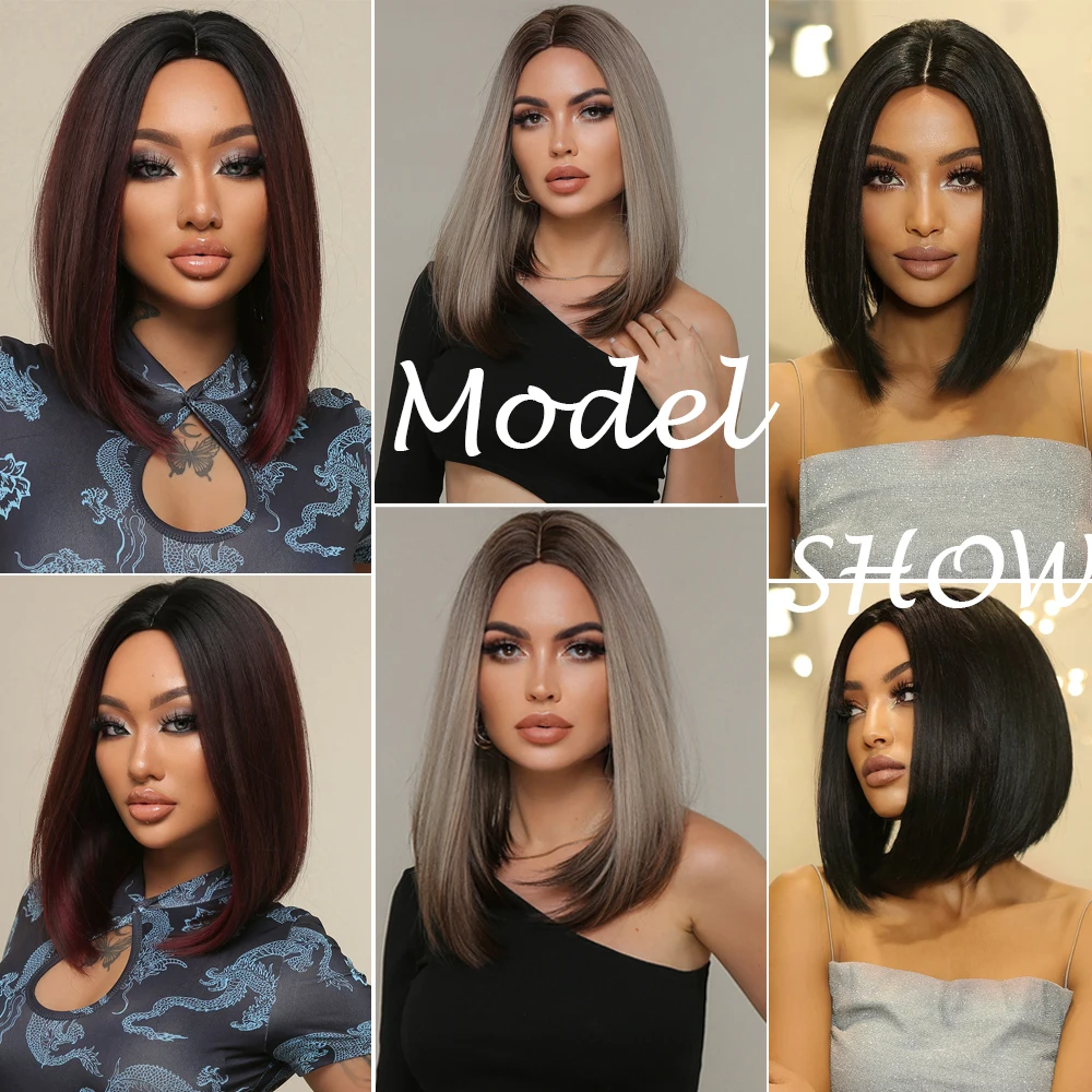 ブラウン ストレートウィッグ 合成繊維 楽天市場】合成耐熱ストレートウィッグ バング付きブラウン 16インチ