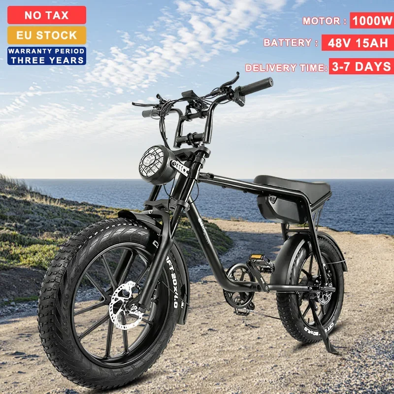 K20 Bici Elettrica Fuoristrada 48 V15Ah Batteria Rimovibile Moto Elettrica 20 Pollici Fat Tire Bici Elettrica 1000W Mountain E Bike
