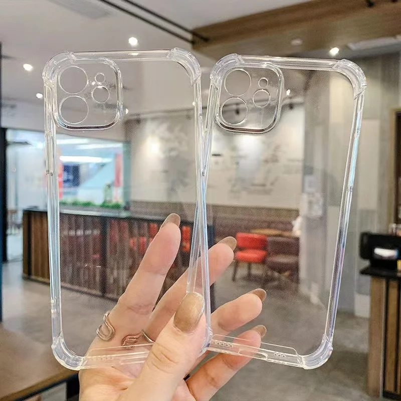 Custodia Trasparente Per Iphone, Cover Morbida Trasparente Per Iphone 14, 13, 12, 11 Pro Max, Mini X, Xs Max, Xr, Se, 8, 7