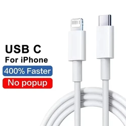 High - Speed USB - C to Lightning Charging Cable - 20W PD Fast Charger - 1m (USB C Cable)