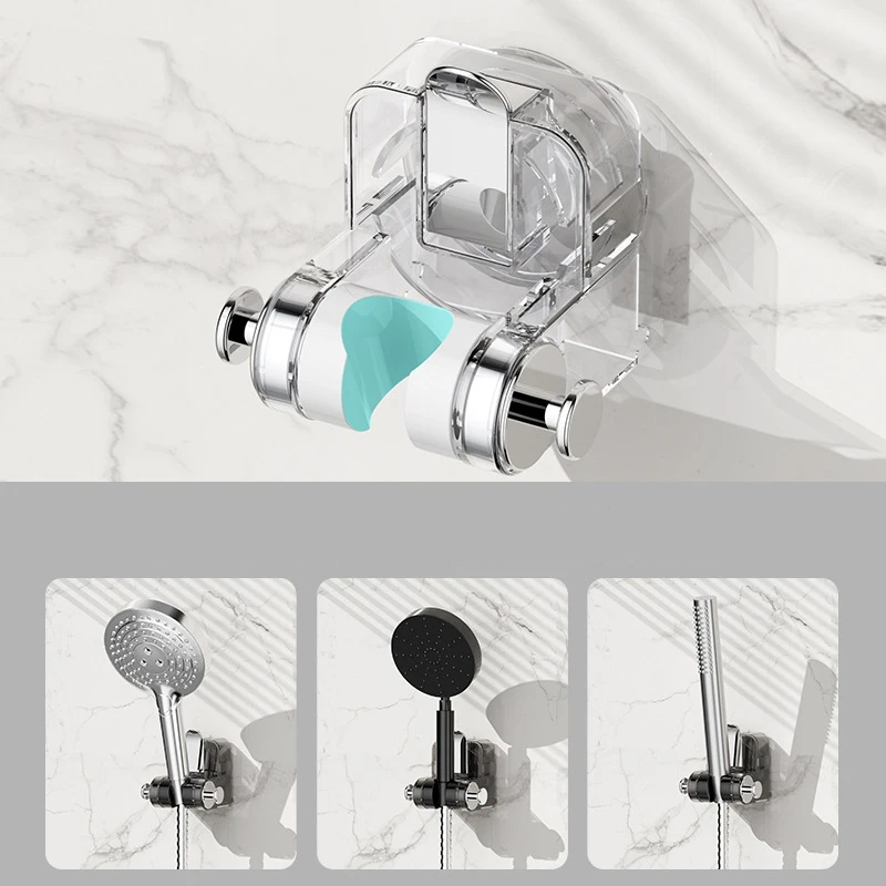 Description Picture 5 of itemShower Head Holder Brackets Black Suction Cup Wall Mount Adjustable Support For Bathroom Accessories Without Drill Stand Bath