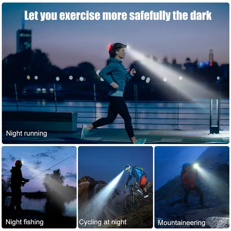 Head flashlight cob headlamp work light LED headlamp waterproof zoomable camping headlight outdoor work light head torch rechargeable