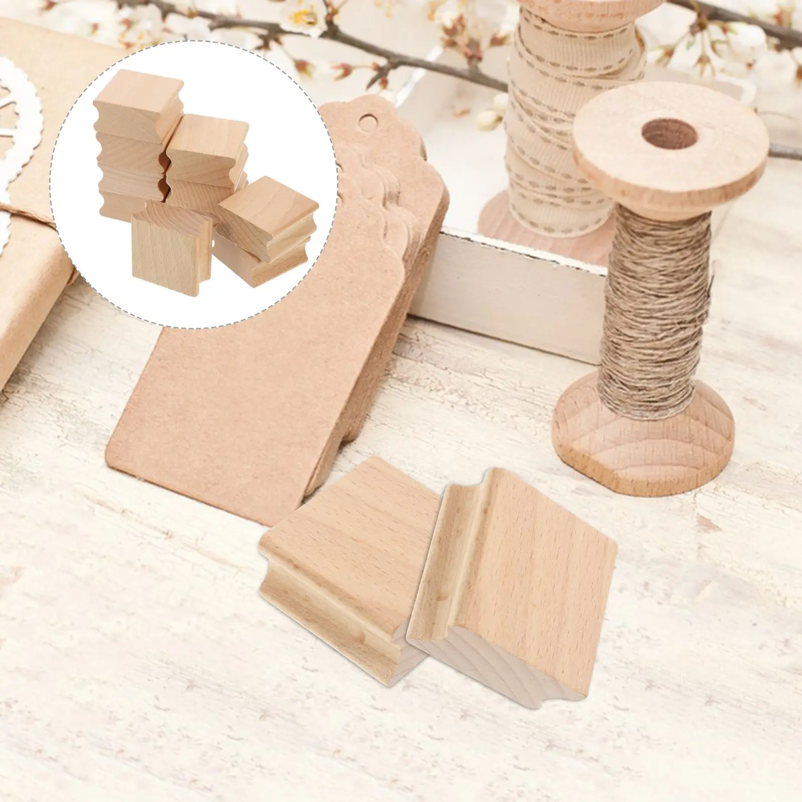 나무 DIY 도장 스크랩북 도장, 핸드 계정 핸드북 스탬퍼, 나무 조각 용품, 자체 제작 블랭크 도장, 10 개 조각 사용