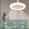 Ceiling Fans With Remote Control and Light LED Lamp Fan E27 Converter Base Smart Silent Ceiling Fans For Bedroom Living Room 3