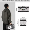 Deli 1 Pcs 17'' Stainless Steel Tool Case with Handle  Lock Design Multifunction Tools Storage Box Workers Portable Organizers 6
