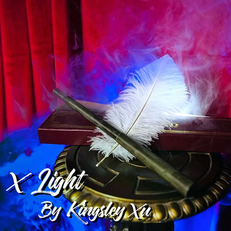 Catch The X Light by Kingsley Xu Magic Tricks Stage Illusions Mentalism Gimmick Props Feather Floating Light To Wand Magia