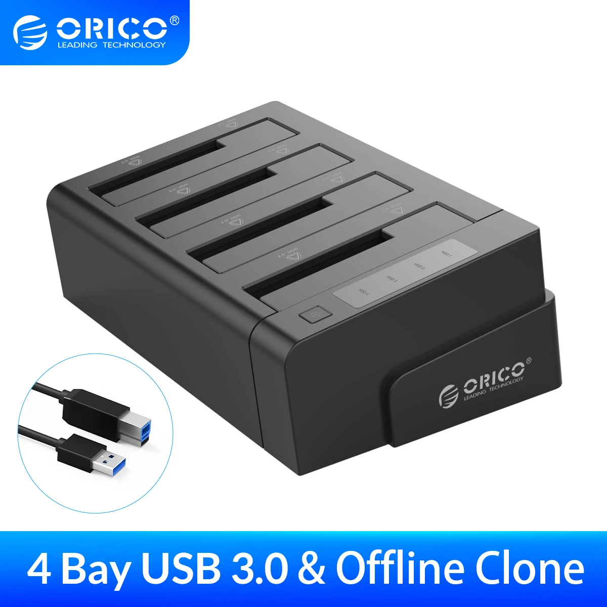 klæde ankel Behandling Orico 4 Bay Hard Drive Docking Station With Offline Clone Sata To Usb 3.0 Hdd  Docking Station Support 64tb For 2.5/3.5 Inch Hdd - Hdd & Ssd Enclosure -  AliExpress