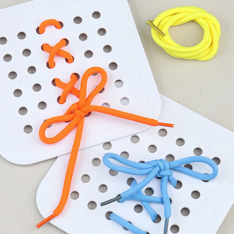Montessori Shoelace Game Children Educational Toys Kids Life Skill Training Early Education Study Tie shoelace Color cognition 5