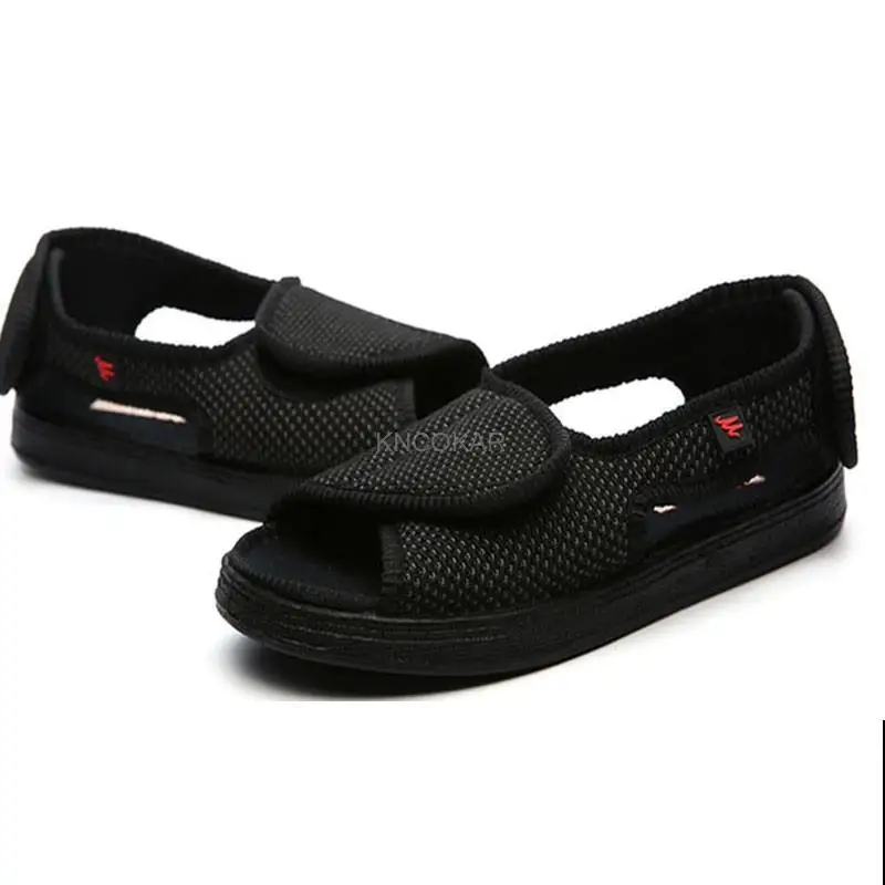 Summer Sandals Adjustable Diabetic Widened Shoes Breathable Non-slip Thumb Valgus Deformation Shoe Elderly Pregnant Feet Swollen Sandals Unisex