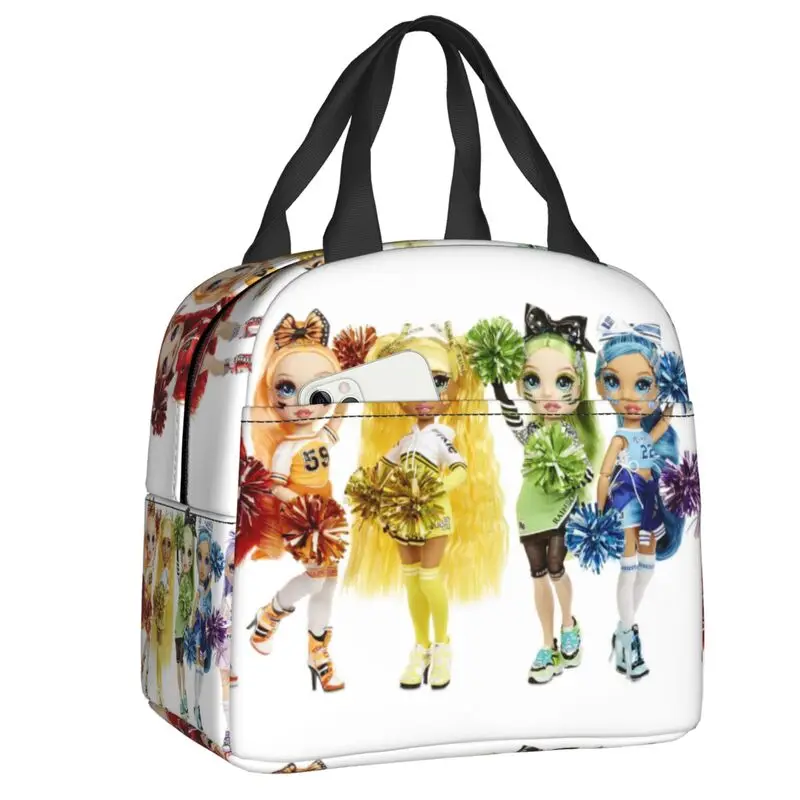 Custom Rainbow High Cheerleaders Lunch Bag Uomo Donna Warm Cooler Insulated Lunch Box Per Bambini School Work Food Picnic Tote Bags
