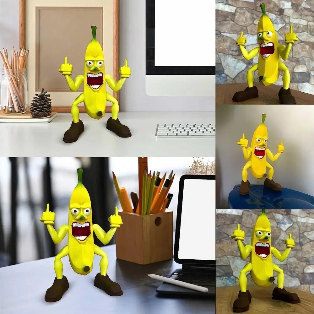 

Middle Finger Little Banana Resin Figurine Craft Resin Ornaments Banana Sculpture Statue Housewarming Gift Banana Ornament