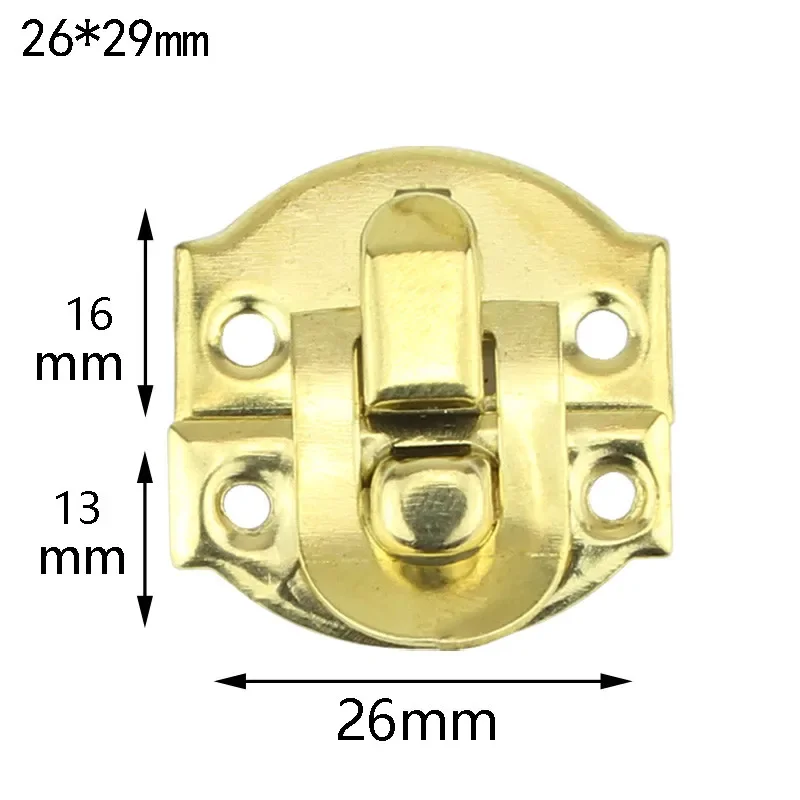 10Pcs Antique Hasps Iron Lock Catch Latches For Jewelry Box Buckle Suitcase Buckle Clip Clasp Wood Wine Box Latch furniture hardware toggle latches jewelry box hasps decorative latches buckle clamp
