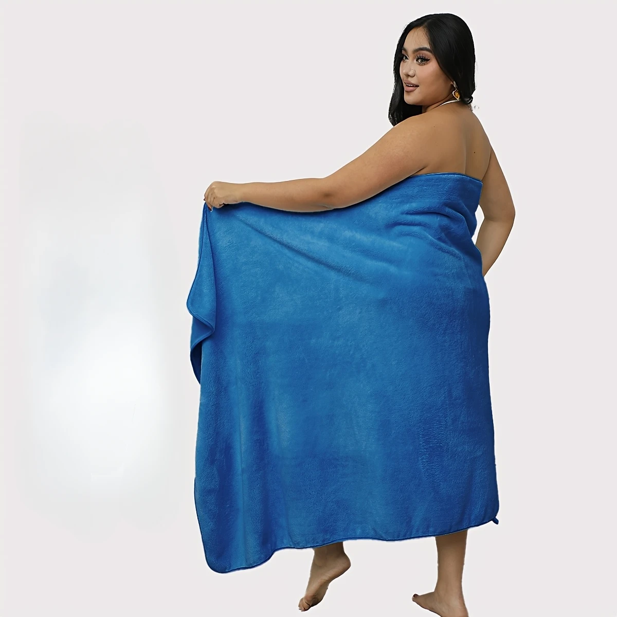 Plus Size Bath Towel for Curvy Women,Extra Large Soft Coral Fleece Body Towel 200x100cm Quick-Dry,Lightweight,Highly Absorbent 3
