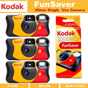 Nuovo 1-5 pezzi originale Kodak FunSaver fotocamera monouso con flash fotocamere monouso a pellicola punto e punto 27 esposizioni 39 fogli