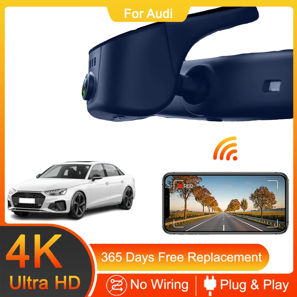 4K Wifi Dash Cam Car DVR for Audi A3 A4 A5 A6 A7 A8 Q2 Q3 Q5 Q7 Q8 S3 ...