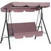 3 outdoor terrace swing chairs with removable cushions, steel frame brackets, and adjustable sloping roof, free of shipping 2