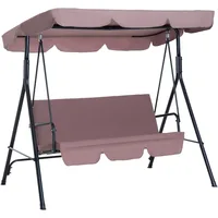 3 outdoor terrace swing chairs with removable cushions, steel frame brackets, and adjustable sloping roof, free of shipping 2