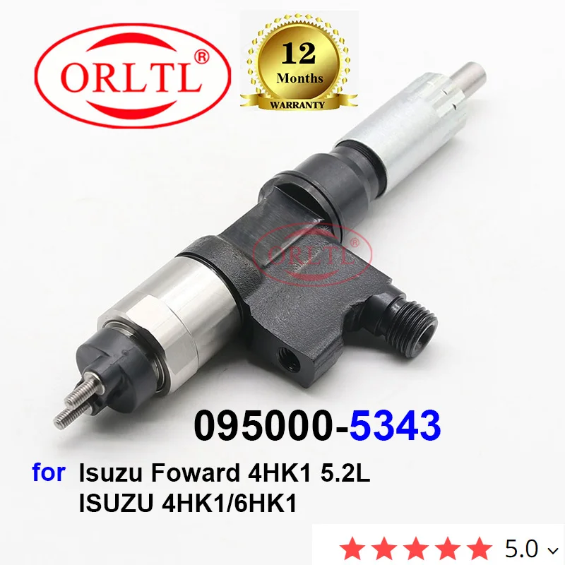 

ORLTL 5343 Common Rail Diesel Injector 095000-5343 Nozzle 0950005343 8-97602-485-5 8-97602485-4 For Isuzu Foward 1 5.2L4HK1/6HK1