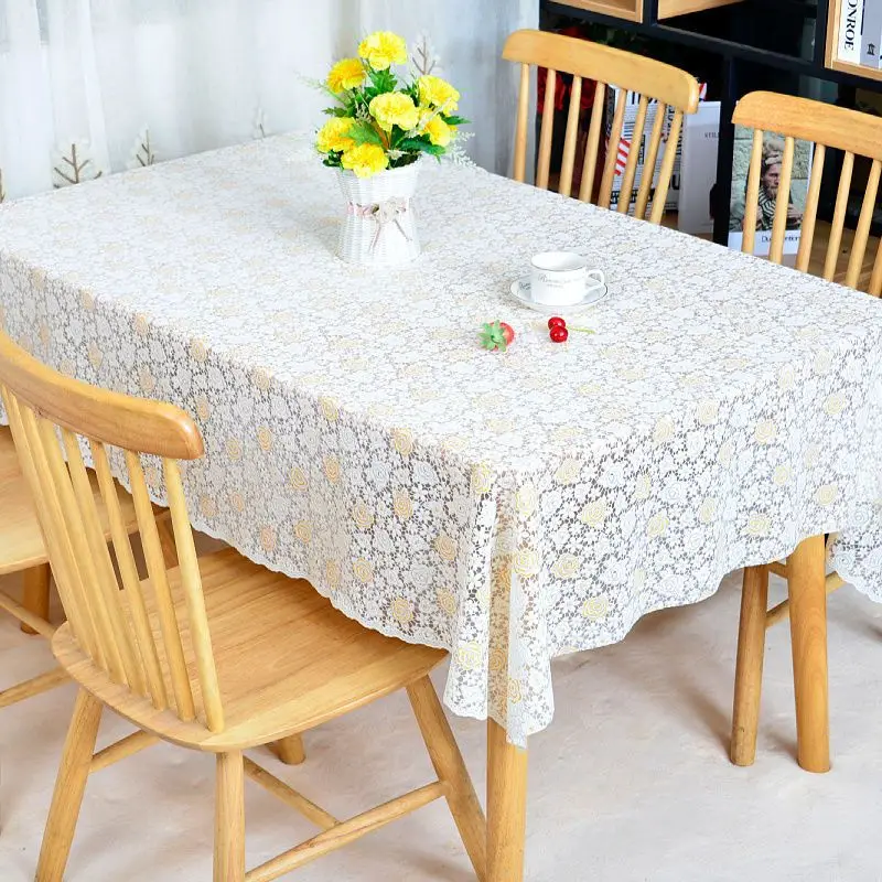 

80139 Table cloth waterproof, oil proof, and wash free PVCmesh red tablecloth, desk, student coffee table, table mat fabric art