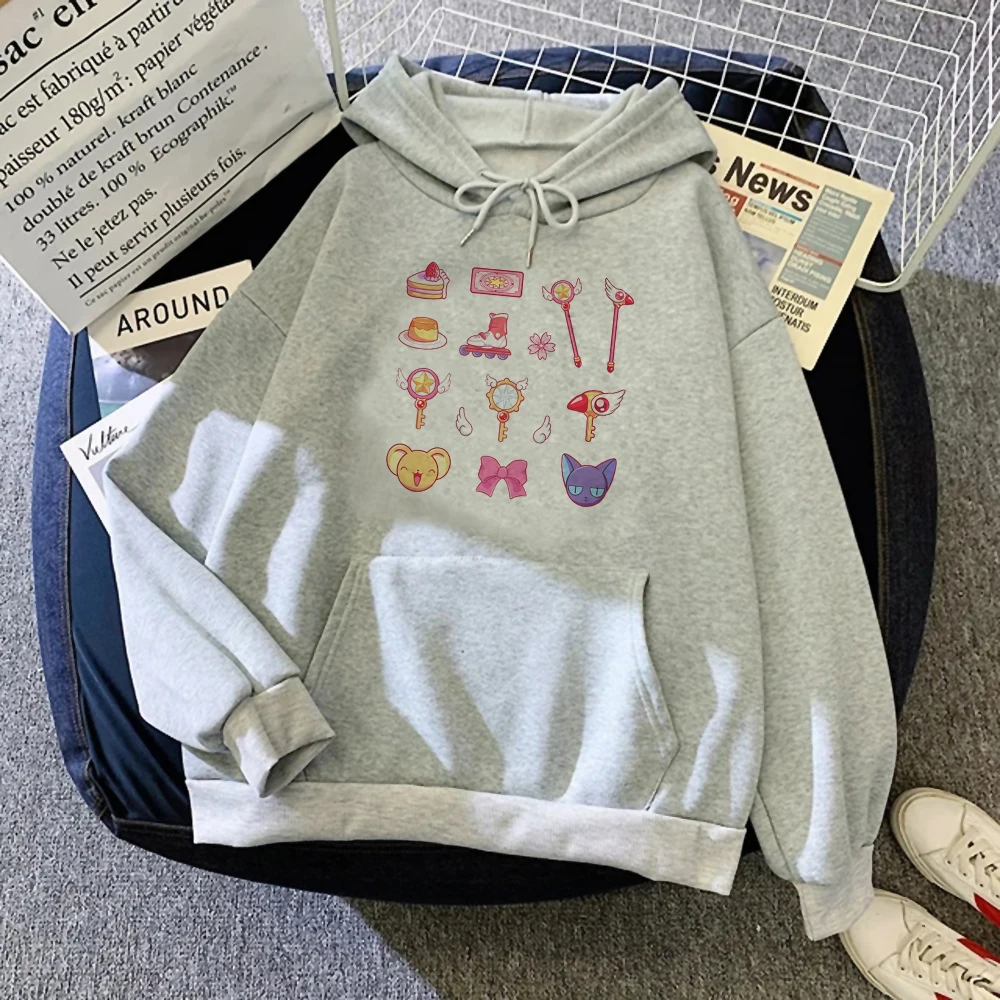 

Cardcaptor Sakura hoodies women japanese funny Fleece Pullover female harajuku sweatshirts