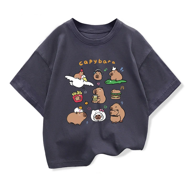 Kids Capybara Print T-Shirt 5