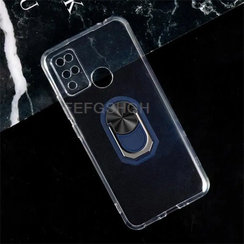 Durable Soft TPU Silicone Case with Back Finger Ring