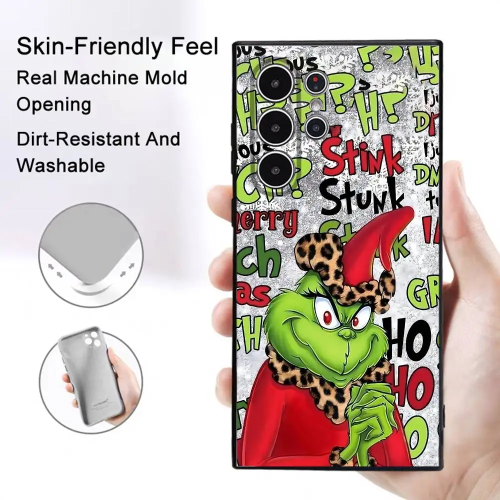 Festive Grinch-Inspired Frosted Soft Phone Case Cover