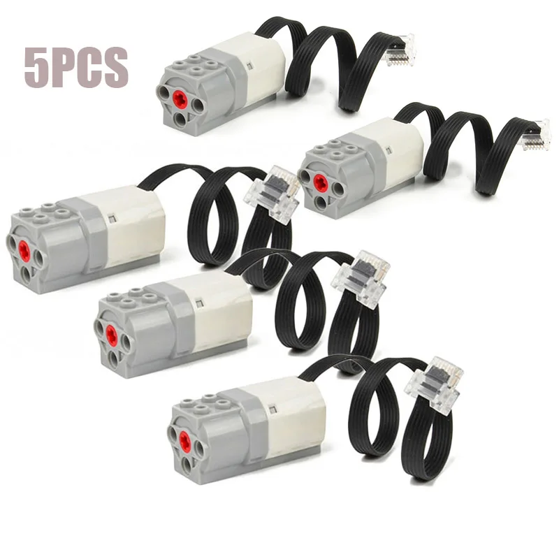 

5Pcs/lot Power Functions Electric Parts Compatible with 21980 45303 WeDo 2.0 Medium Motor for 45300 STEM Core Set Smart Hub