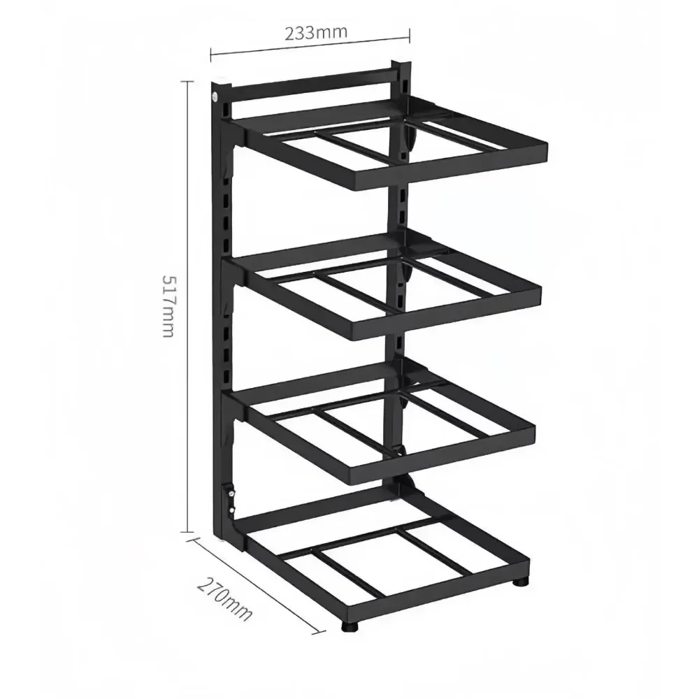 Kitchen Sink Storage Rack Multi-Layer Cooker Storage Rack For Home Stovetop Cabinets Adjustable Pot, multi layer storage rack