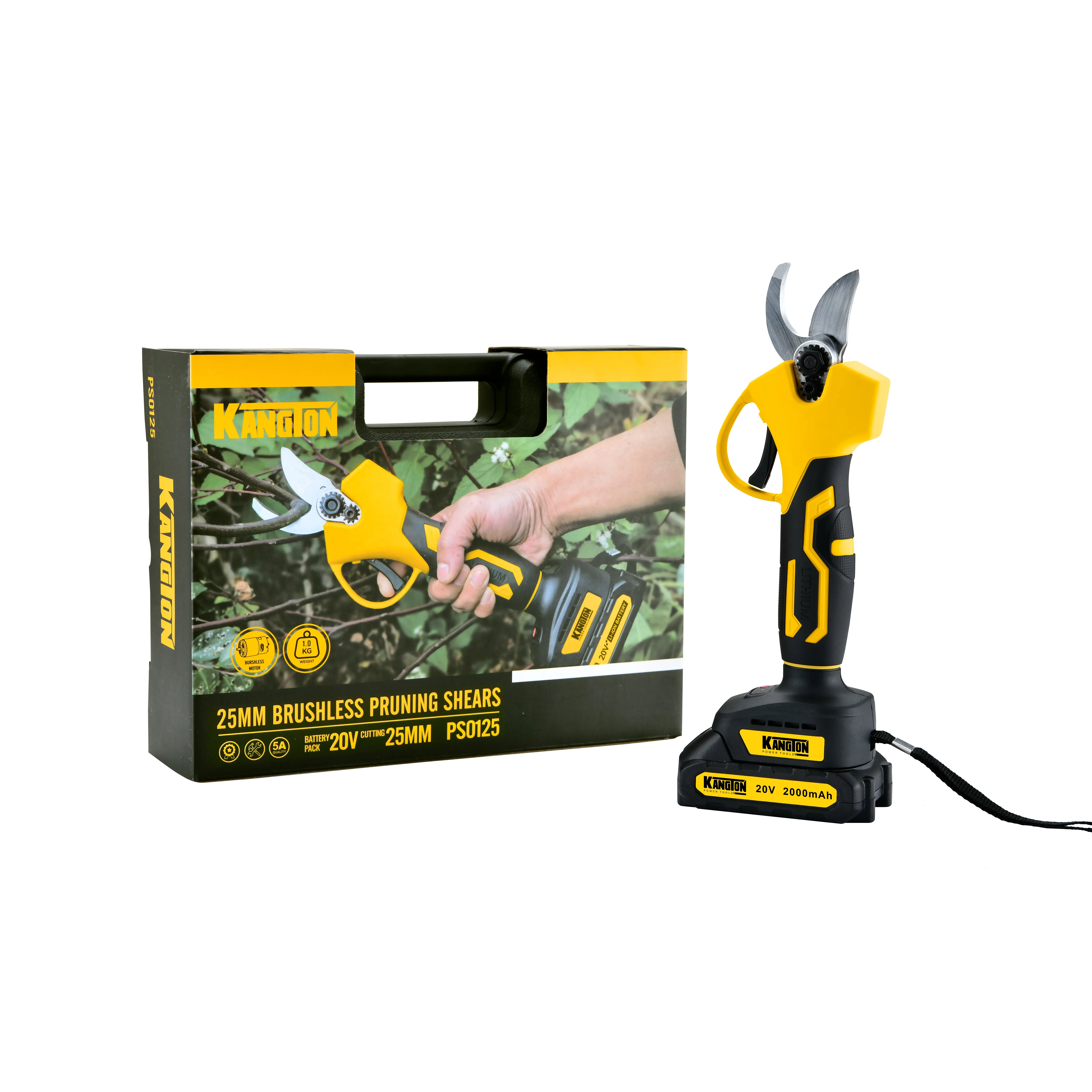25mm Brushless Cordless Electric Pruning Shears Electric Scissors For Gardening & Tree Trimming Power Source Battery