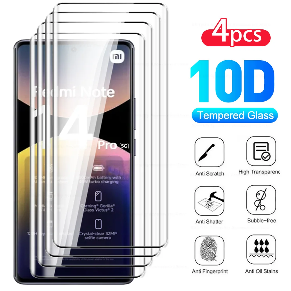 Premium 4-Piece Tempered Glass Screen Protector Set with Durable Protective Case